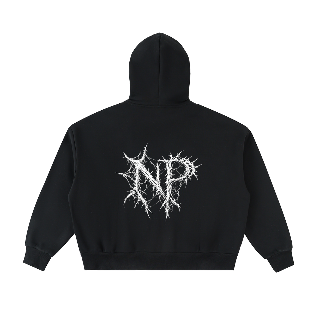 Fleeced Full-Zip Boxy Thorn Hoodie